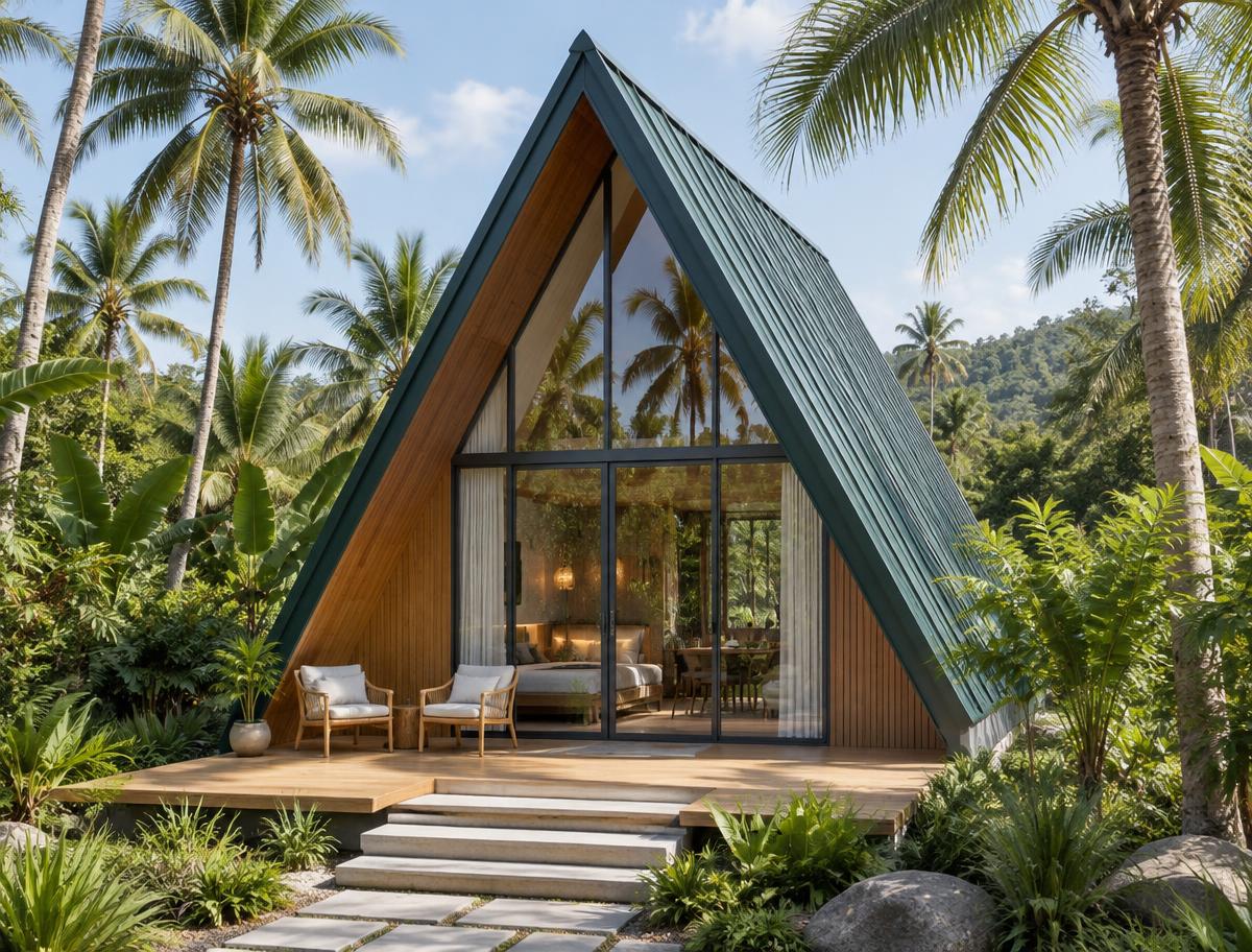 Classic A-frame — AI-generated concept, not a manufactured model