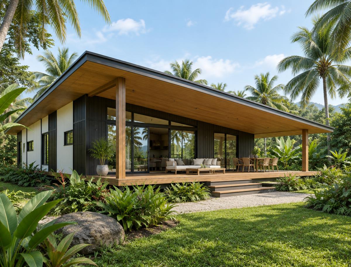 Extended-roof cabin — AI-generated concept, not a manufactured model